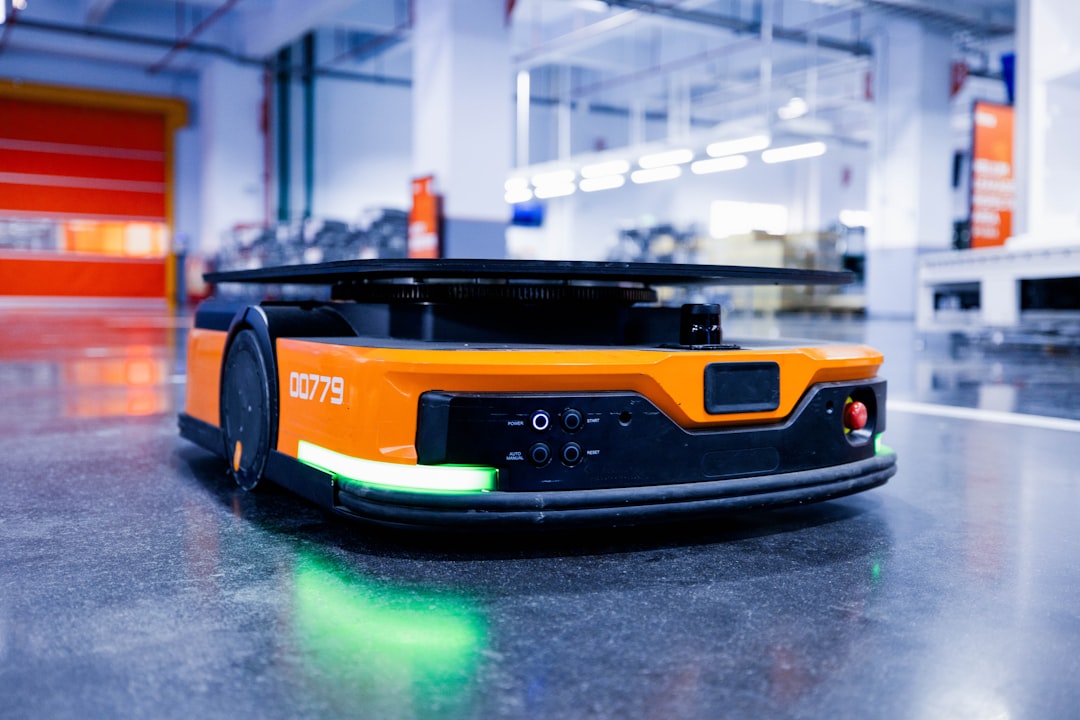 Automated warehouse with robots managing e-commerce inventory