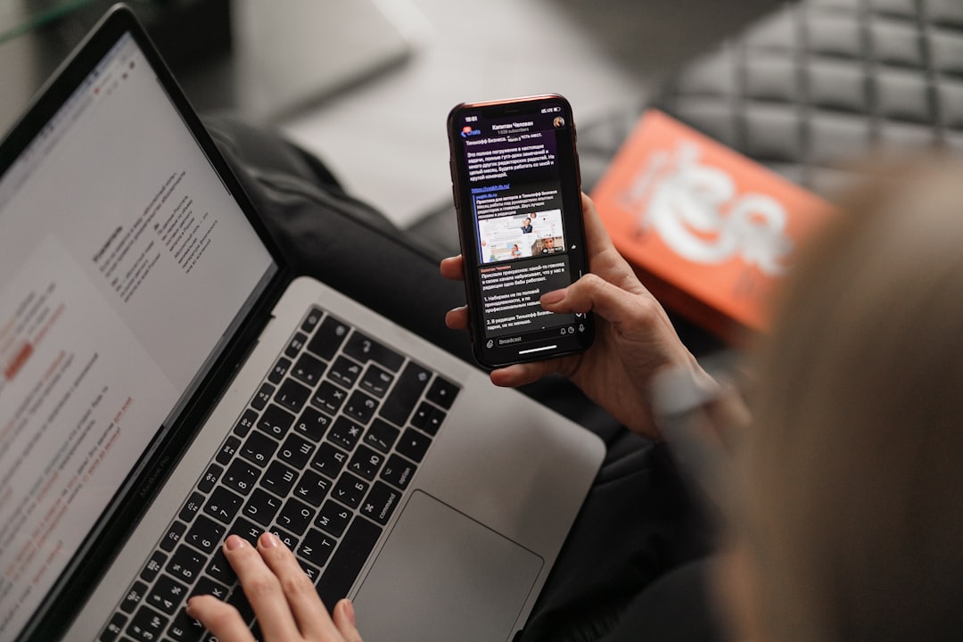 AI chatbot interface helping a small business manage customer messages on laptop and phone