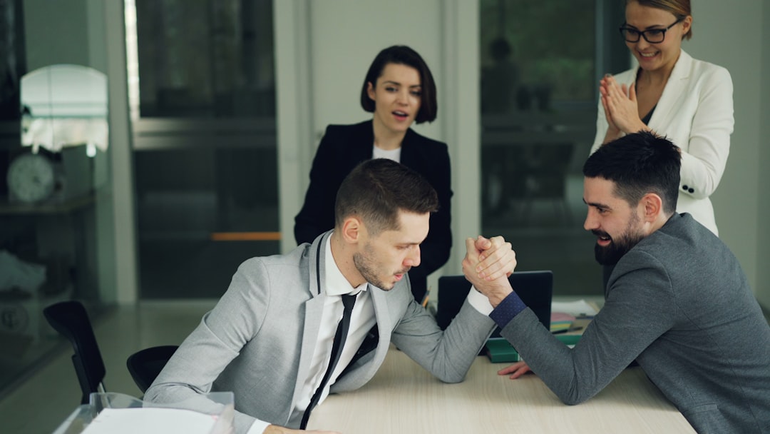 Business team reviewing agency proposals and selection checklist