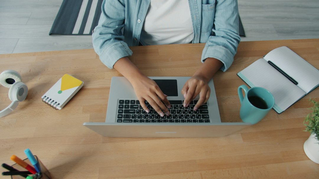 Online course creator recording educational content