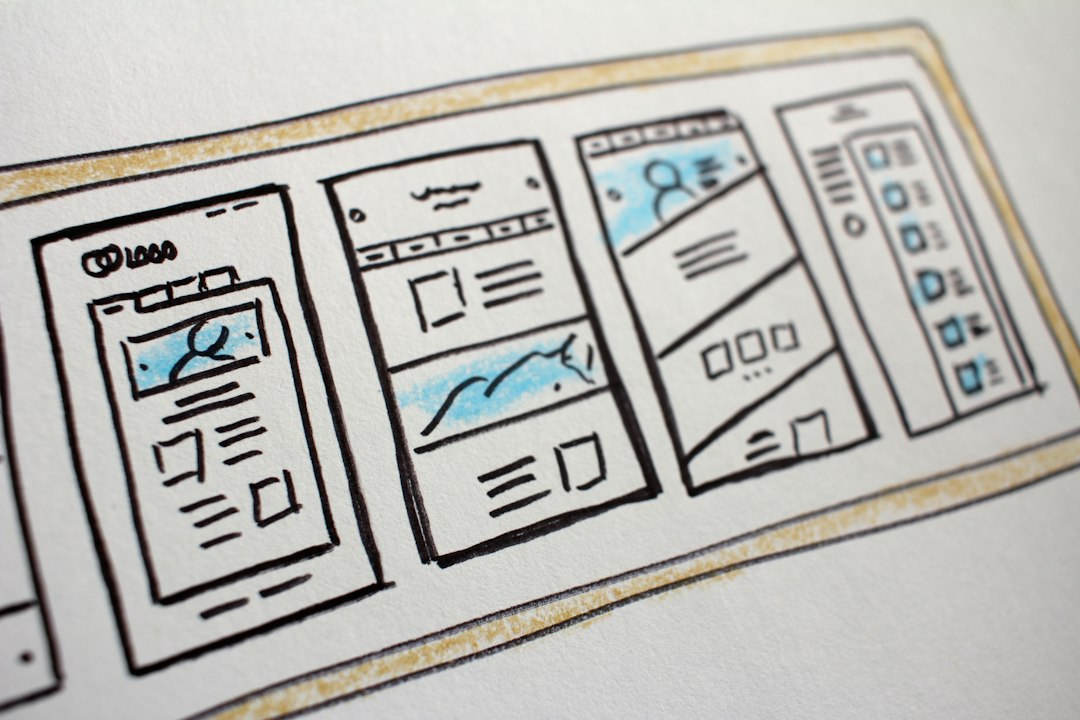 Marketing team planning a high-converting landing page layout
