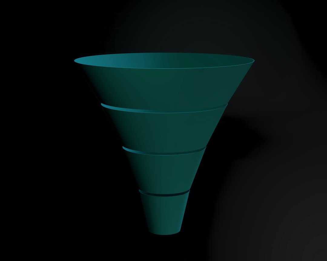 Diagram of a customer journey funnel ending on a landing page