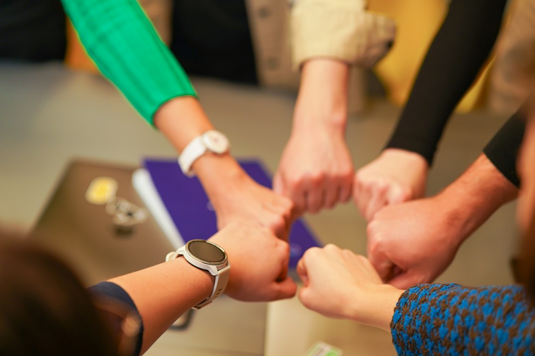 Team planning their AI and digital reputation strategy in a meeting room