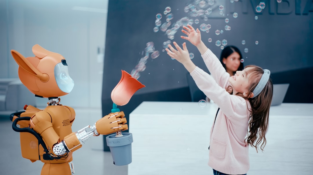 Person sharing a quiet moment with a small social robot on a table