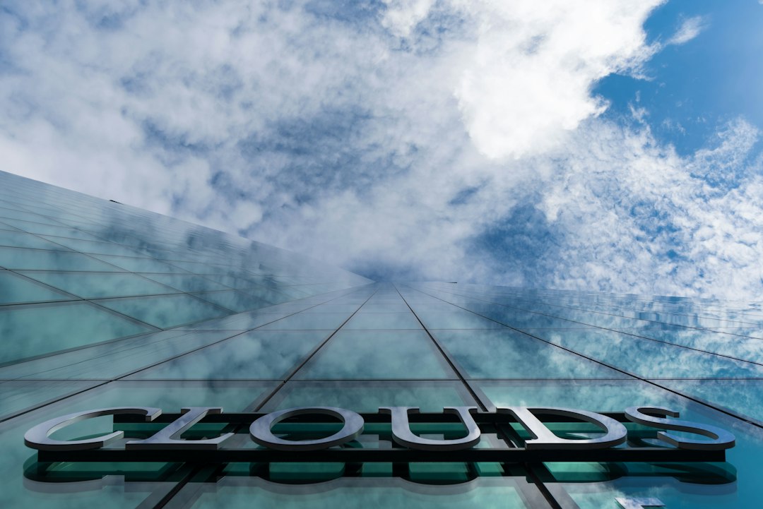 Hybrid cloud architecture with on-premise servers and public cloud icons