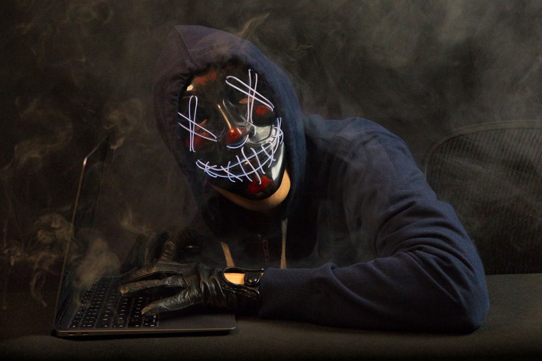 Concept art showing a hacker using artificial intelligence for a cyberattack