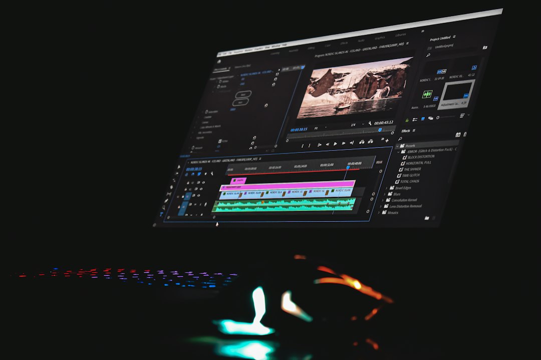Editor using software with AI-assisted tools on a documentary timeline