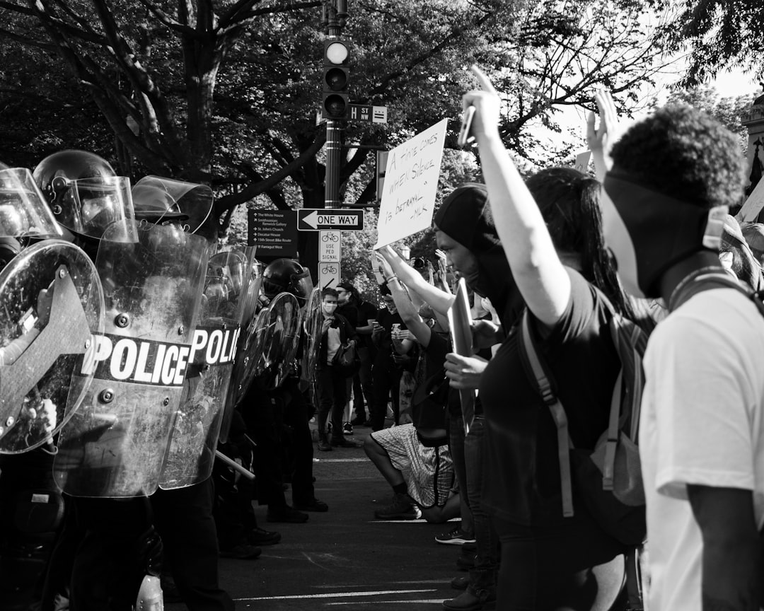 Young people participating in a public demonstration about economic issues