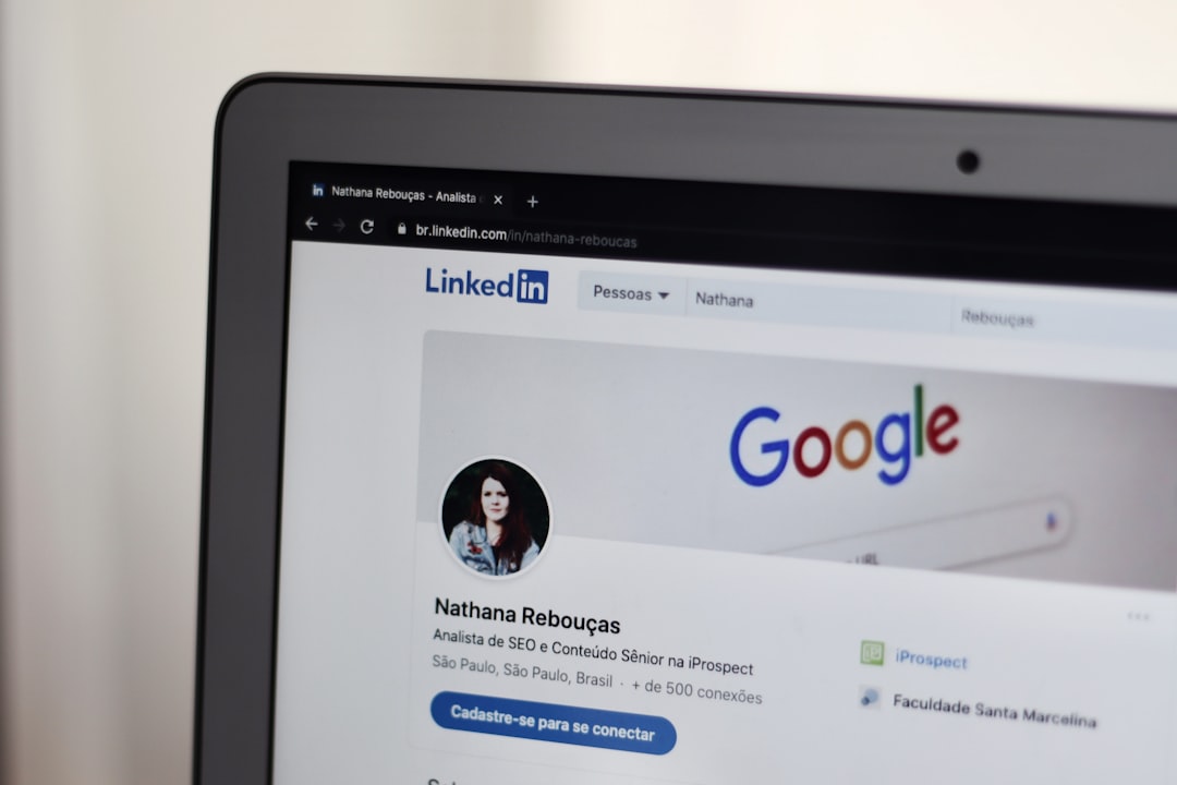 Professionals using LinkedIn for B2B social selling on laptops and phones