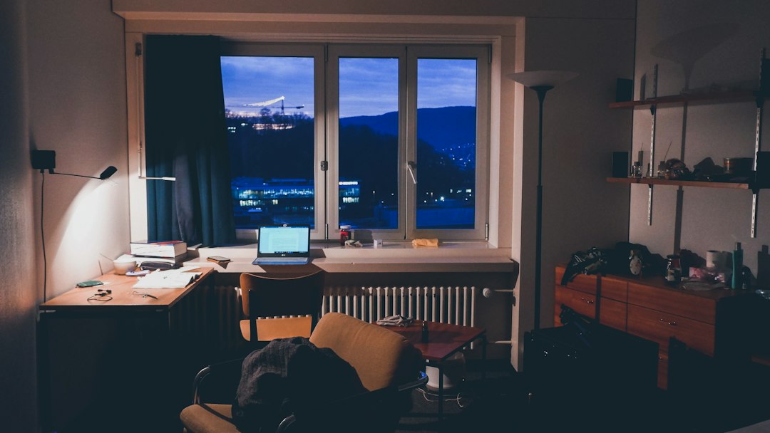 Freelancer working part time on digital marketing at a home office