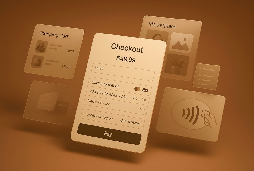 Illustration of a monthly website service dashboard with recurring billing
