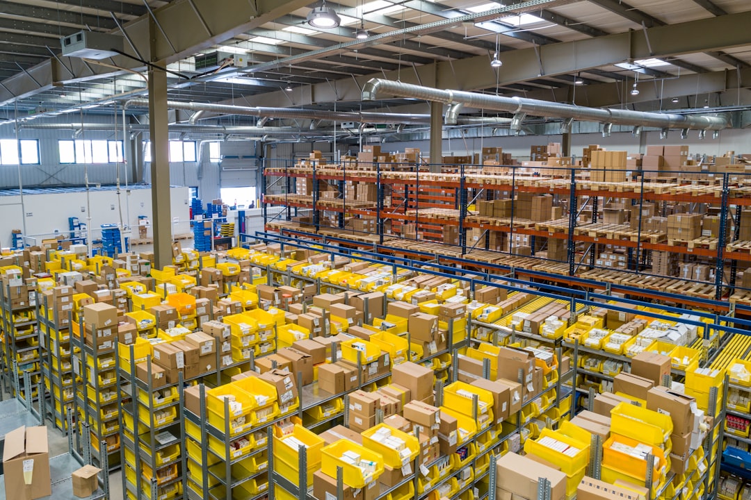 Warehouse staff organising inventory in a small business